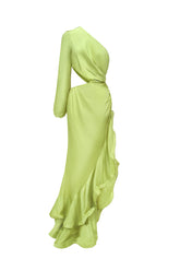 Beren One Shoulder Satin Maxi Dress