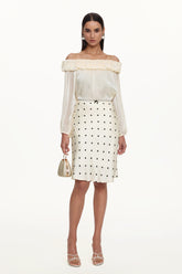 Uana Elegant Flowy Woven Top And Skirt Set