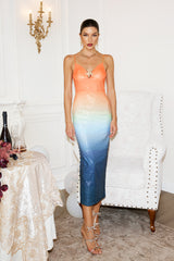 Lexy Gradient Squins Midi Dress