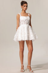 Lali Sleeveless Flowers Mini Dress