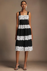 Nettie Halter Sleeveless Lac Midi Dress