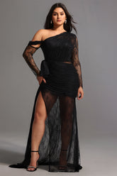 Hunter One Shoulder Slit Maxi Dress
