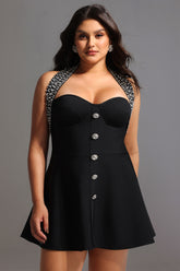 Traci Halter Strapless Sleeveless Mini Dress