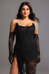 Thandiwe Lace Strapless Maxi Dress