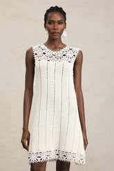 Samson Sleeveless Flowers Lace Mini Dress