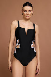 Irosa Halter V-Neck Hollow Out Mini Swimwear