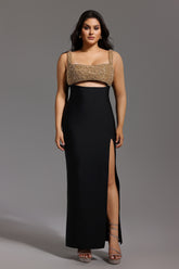 Katty High Slit Sleeveless Bandage Maxi Dress