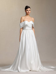 Sefa off-shoulder maxi style wedding dress