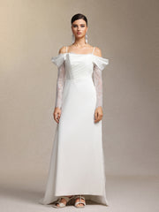 Lexi Off-The-Shoulder Lace Slit Maxi Dress