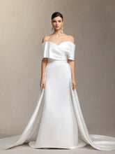 Quinta off-shoulder fish tail maxi wedding dress