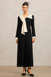 Karsten V-Neck Long Sleeves Folds Maxi Jumpsuit