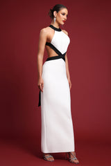 Pako Sexy Contour Sleeveless Cut Out Bandage Maxi Dress