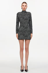 Ierra Chic Contour Long Sleeve Knit Mini Dress