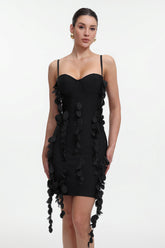 Felix Classic Contour Sleeveless Petal Bandage Mini Dress