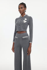 Tureal Elegant Contour Woven Top And Pants Two-Piece Set