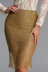 Devonne Romantic Contour Lace Skirt