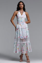 Vanina Resort Flowy Sleeveless Floral Print Woven Maxi Dress
