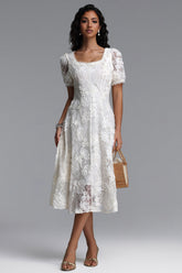 Yerza Elegant Tailored Short Sleeve Floral Woven Maxi Dress