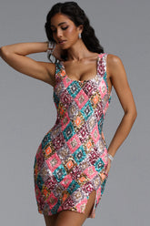 Rava Sexy Contour Sleeveless Woven Mini Dress