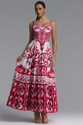 Sparkly Halter Printed Maxi Dress