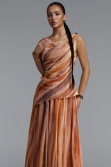 Kater Resort Flowy Print Chiffon Top Or Skirt
