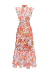 Ksenia Sleeveless Lace Midi Dress