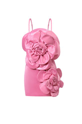 Angela Flowers Halter Mini Dress