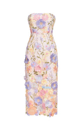 Fala Embroidered Strapless Dress