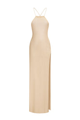 Hailey Halter Knitted Midi Dress