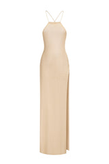 Hailey Halter Knitted Midi Dress