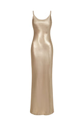 Fuffy Backless Sleeveless Maxi Dress