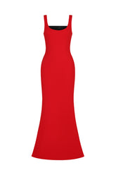 Meryl Halter Diamond Maxi Dress