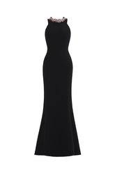 Hedar Sleeveless Backless Sequins Maxi Dress