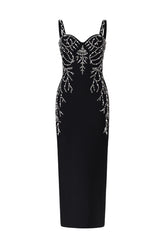 Juyce Sleeveless Diamond Bandage Maxi Dress