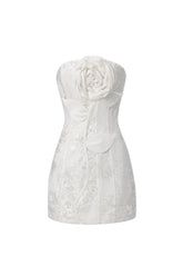 Renaa Kijin Handmade flowers Sequins mini dress