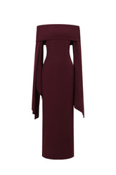Zaria Off The Shoulder Long Sleeves Maxi Dress