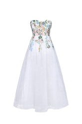 Joie Romantic Tailored Floral Embroidered Lace Maxi Dress