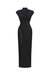 Rotte Sexy Contour Sleeveless Lace Bandage Maxi Dress