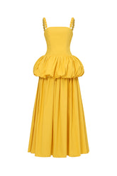 Sierra Classic Tailored Square Neck Puff Maxi Dress
