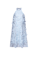 Juniper Elegant Tailored Halter Floral Sequin Midi Dress
