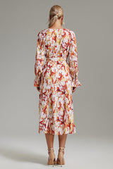 Roline V-neck Printed Dress