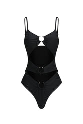 Johe Sleeveless Hollow out Mini Swimsuit