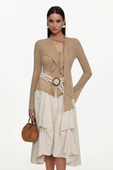 Kezia Elegant Flowy Woven Top And Skirt Set