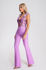 Viviene Sequin Bandage Jumpsuit