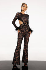 Kristine Sequins Lace Jumpsuit