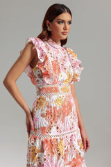 Ksenia Sleeveless Lace Midi Dress