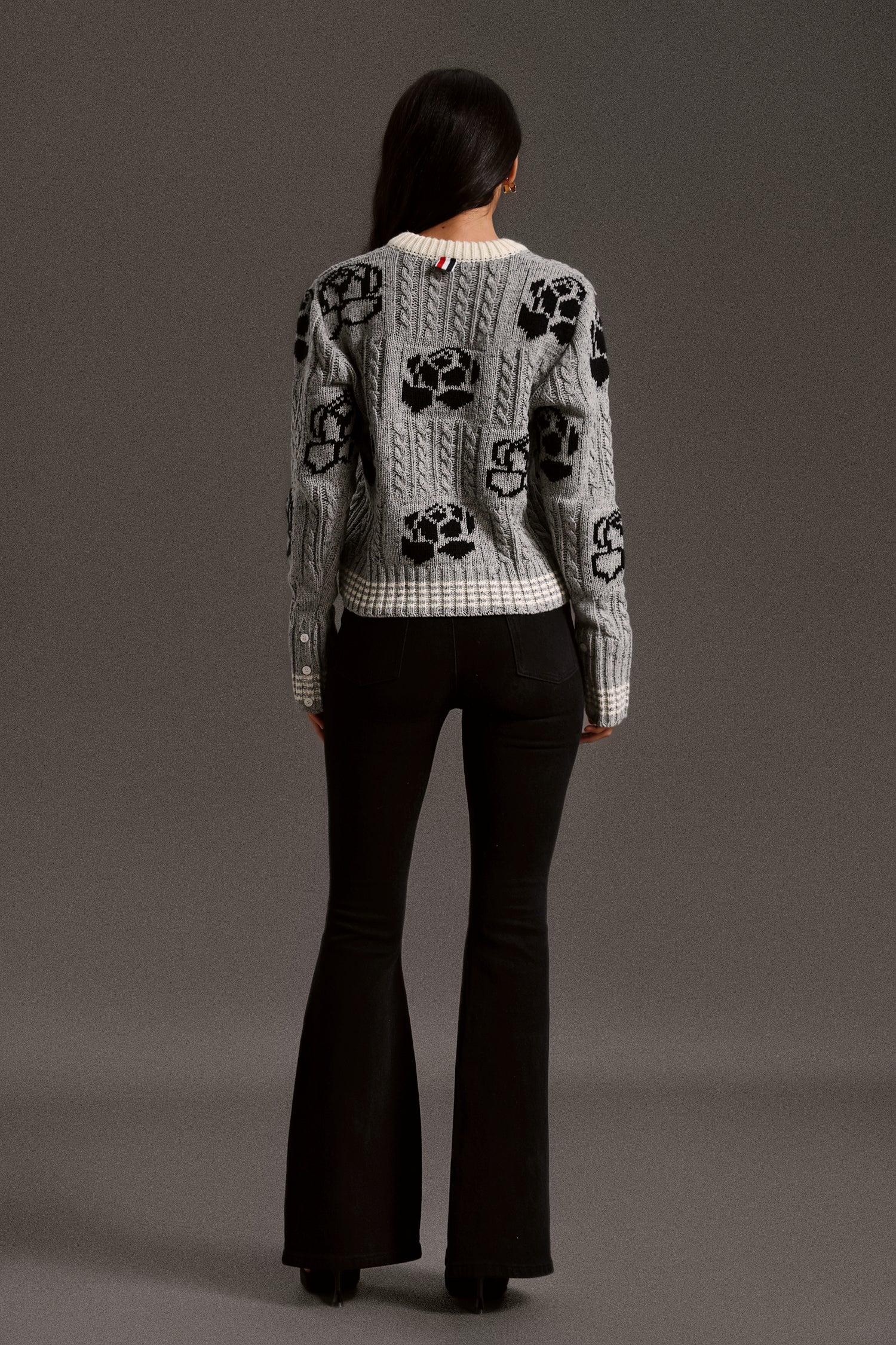 Johe Round Neck Long Sleeves Printing Blouse