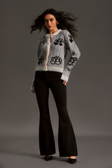 Johe Round Neck Long Sleeves Printing Blouse