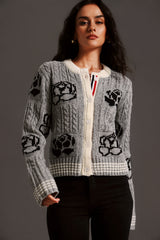 Johe Round Neck Long Sleeves Printing Blouse