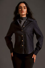 Shaylah Polo Neck Long Sleeves Blouse